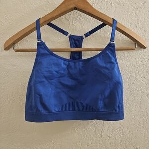 Fabletics Blue Racerback Sports Bra Size L